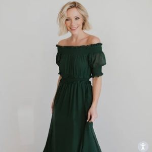 Baltic Born Harper Smocked Maxi Dress Green Small